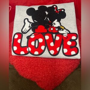 🆕 Mouse Love Sweatshirt - Gray and Red